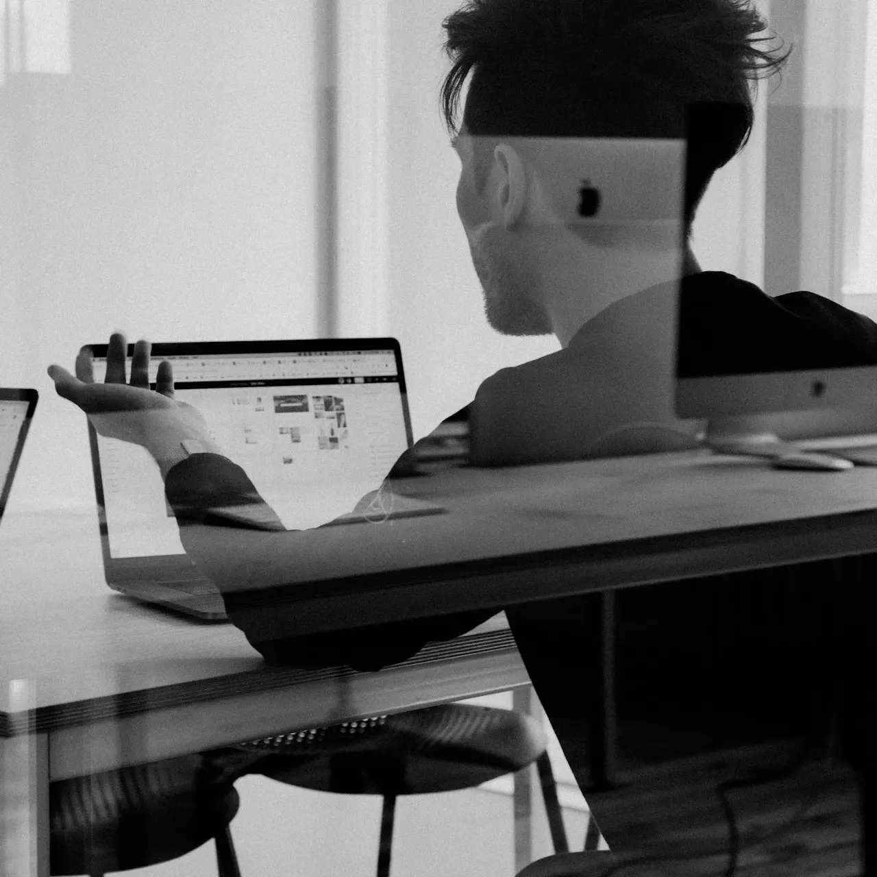 man using MacBook